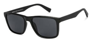 VINCENT CHASE EYEWEAR By Lenskart | Full Rim Square Branded Latest And Stylish Sunglasses | Polarized And 100% Uv Protected | Men & Women | Large | Vc S13973, Black